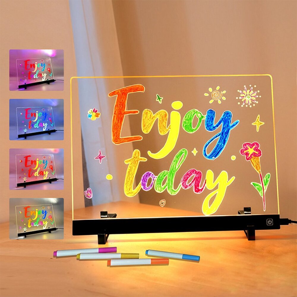 Creative Acrylic Luminous LED Message Board Light Up(1 Book(46*26 Inches))